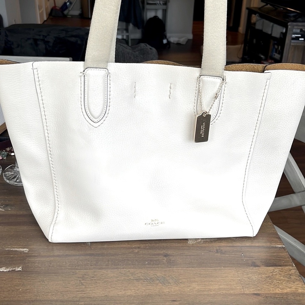 Seriously Gorgeous Tan/White Coach Tote